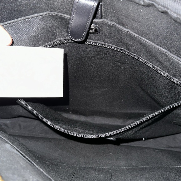 Coach Signature Canvas Plaid Print Beckett Slim Leather Briefcase - Picture 11 of 16